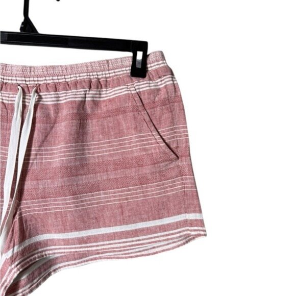Loft Womens Linen Running Shorts Size Medium Pull On Beachy Preppy Lagom Pink - Picture 3 of 8